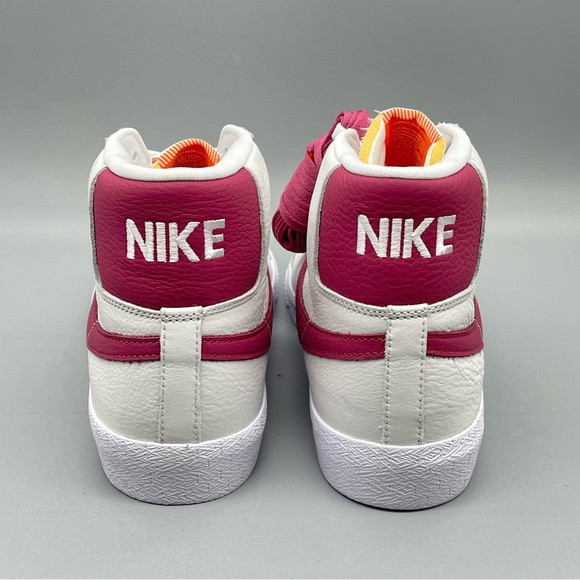 Mens Nike SB Zoom Blazer Mid ISO Size 12 White Sweet Beet Sneaker New - Picture 7 of 11